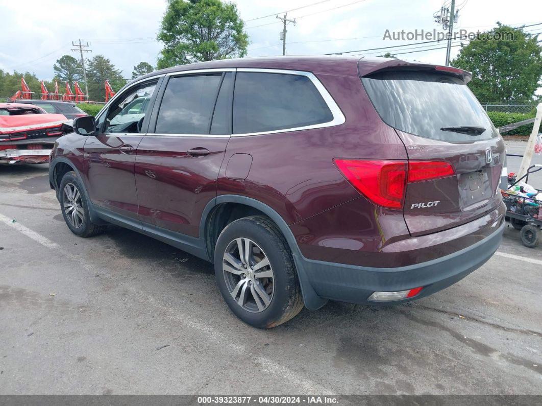 2017 Honda Pilot Ex-l Burgundy vin: 5FNYF6H57HB083234