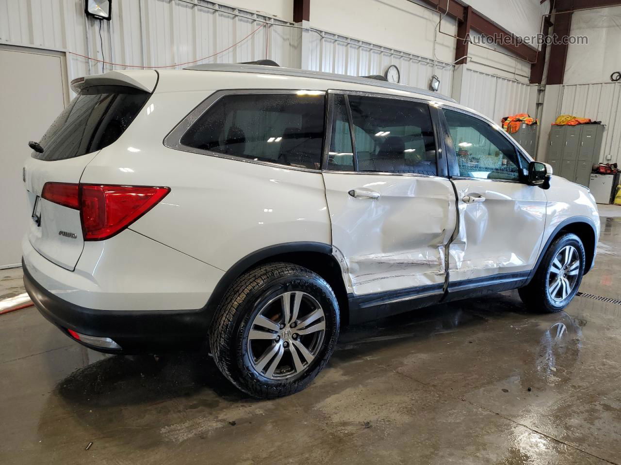 2017 Honda Pilot Exl White vin: 5FNYF6H57HB087350