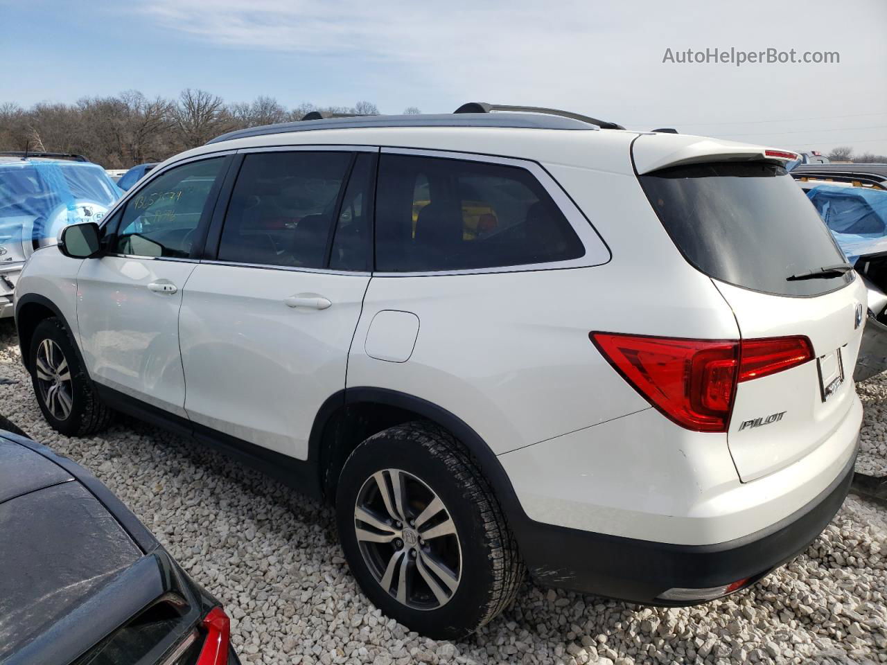 2017 Honda Pilot Exl White vin: 5FNYF6H57HB087350