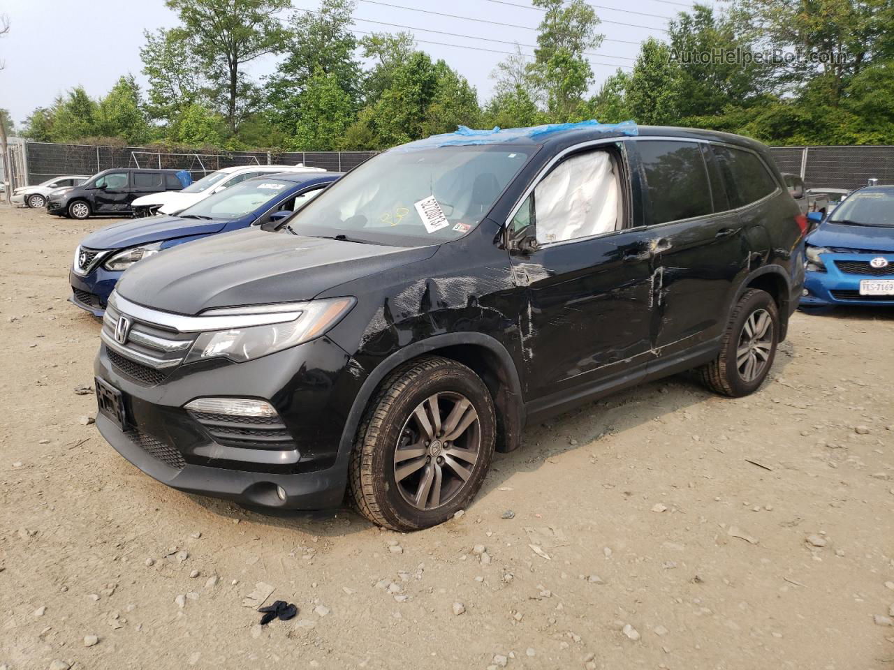 2016 Honda Pilot Exl Черный vin: 5FNYF6H58GB081264