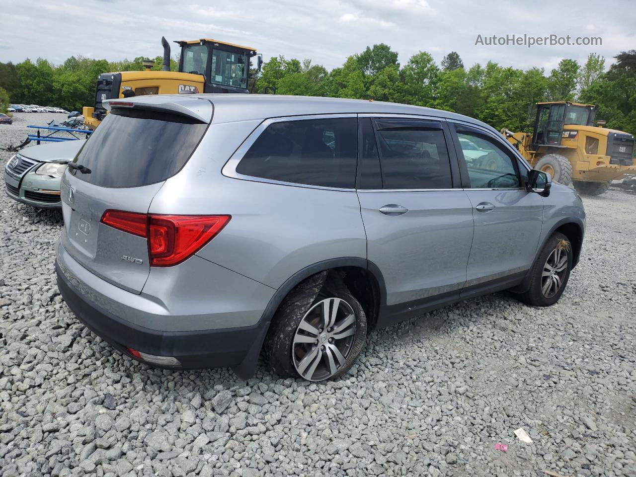 2016 Honda Pilot Exl Silver vin: 5FNYF6H58GB092748