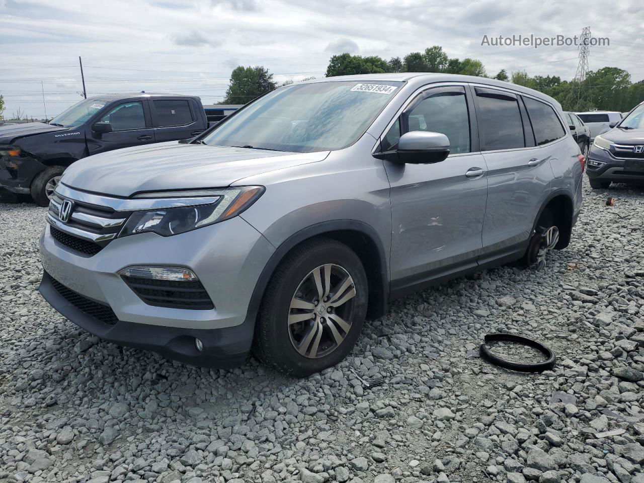 2016 Honda Pilot Exl Silver vin: 5FNYF6H58GB092748