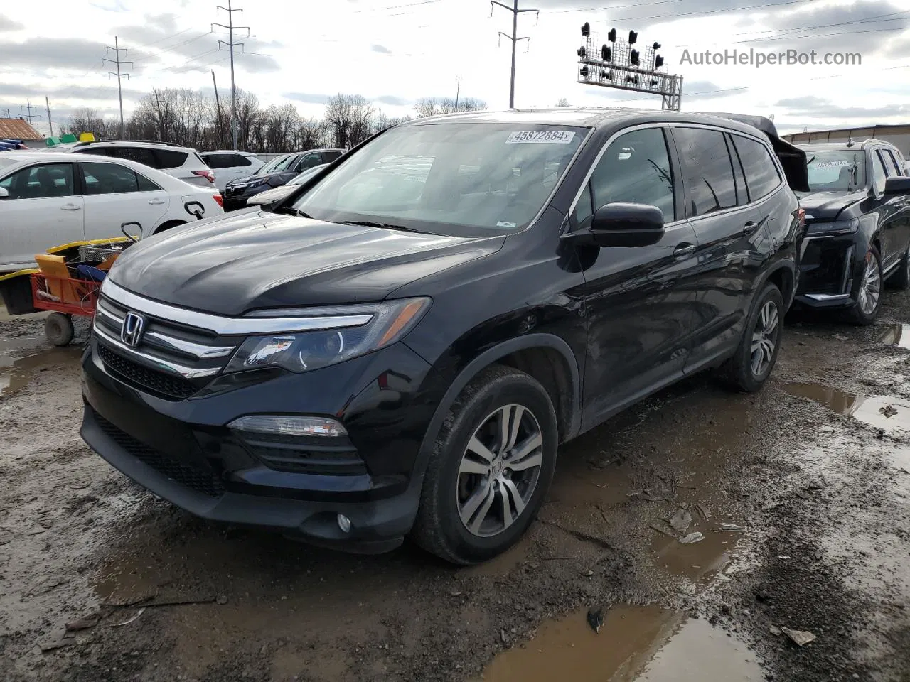 2016 Honda Pilot Exl Black vin: 5FNYF6H58GB095679