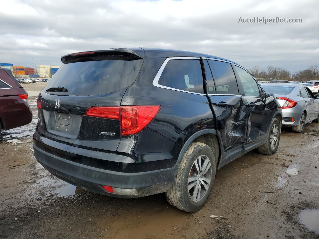 2016 Honda Pilot Exl Black vin: 5FNYF6H58GB095679