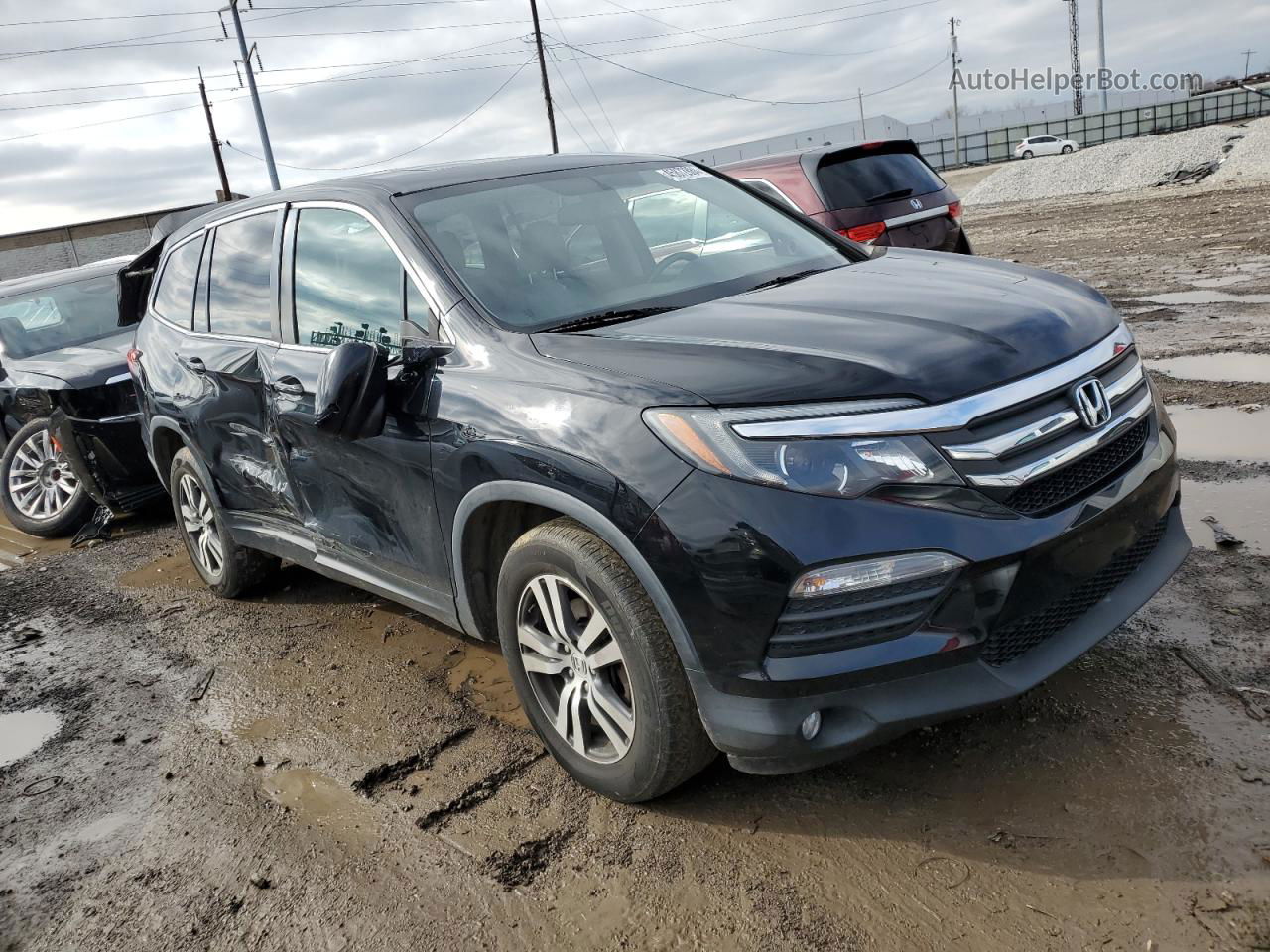 2016 Honda Pilot Exl Black vin: 5FNYF6H58GB095679