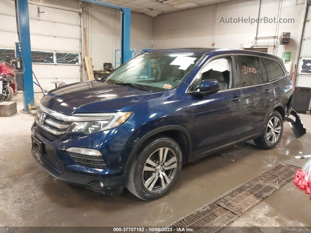 2017 Honda Pilot Ex-l Синий vin: 5FNYF6H58HB022975