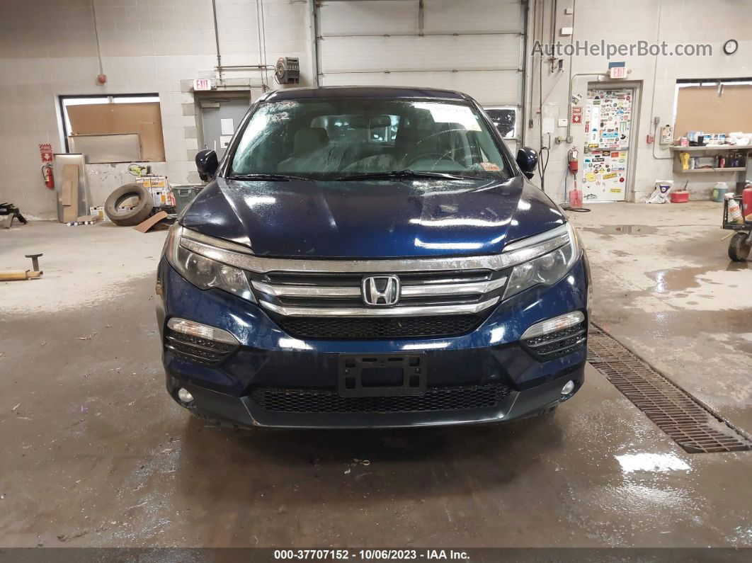 2017 Honda Pilot Ex-l Blue vin: 5FNYF6H58HB022975