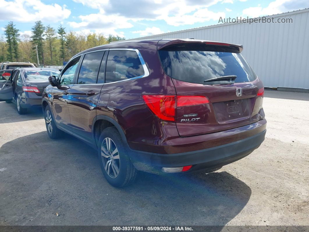 2016 Honda Pilot Ex-l Maroon vin: 5FNYF6H59GB007836