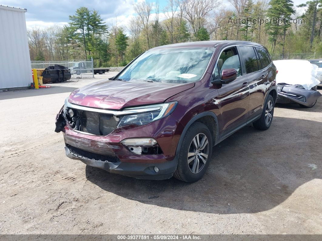 2016 Honda Pilot Ex-l Maroon vin: 5FNYF6H59GB007836