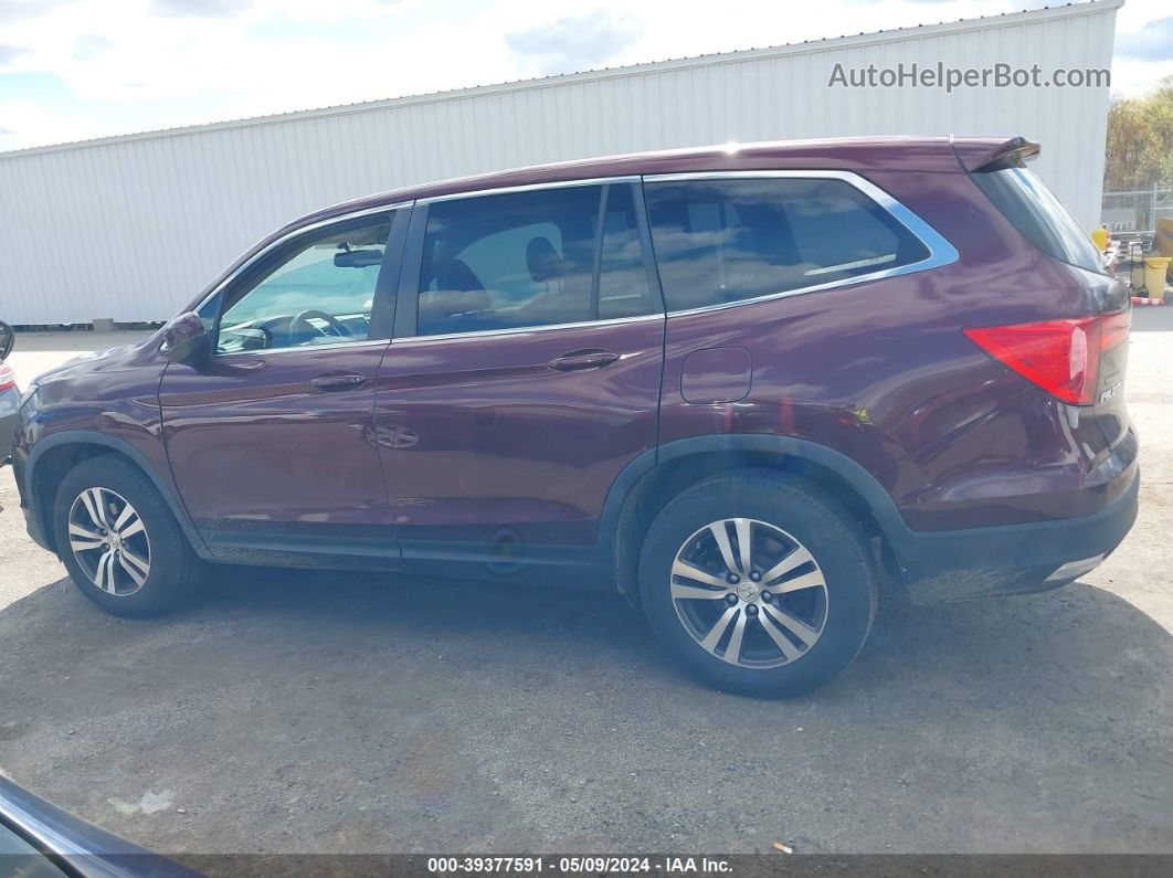 2016 Honda Pilot Ex-l Maroon vin: 5FNYF6H59GB007836