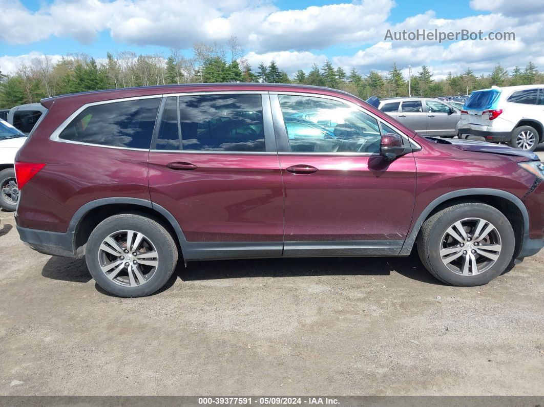 2016 Honda Pilot Ex-l Maroon vin: 5FNYF6H59GB007836