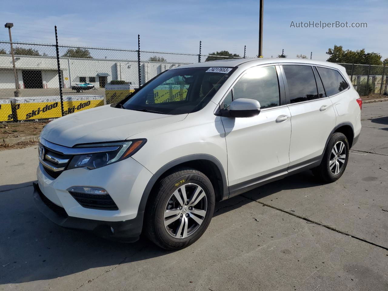 2016 Honda Pilot Exl Белый vin: 5FNYF6H59GB016908