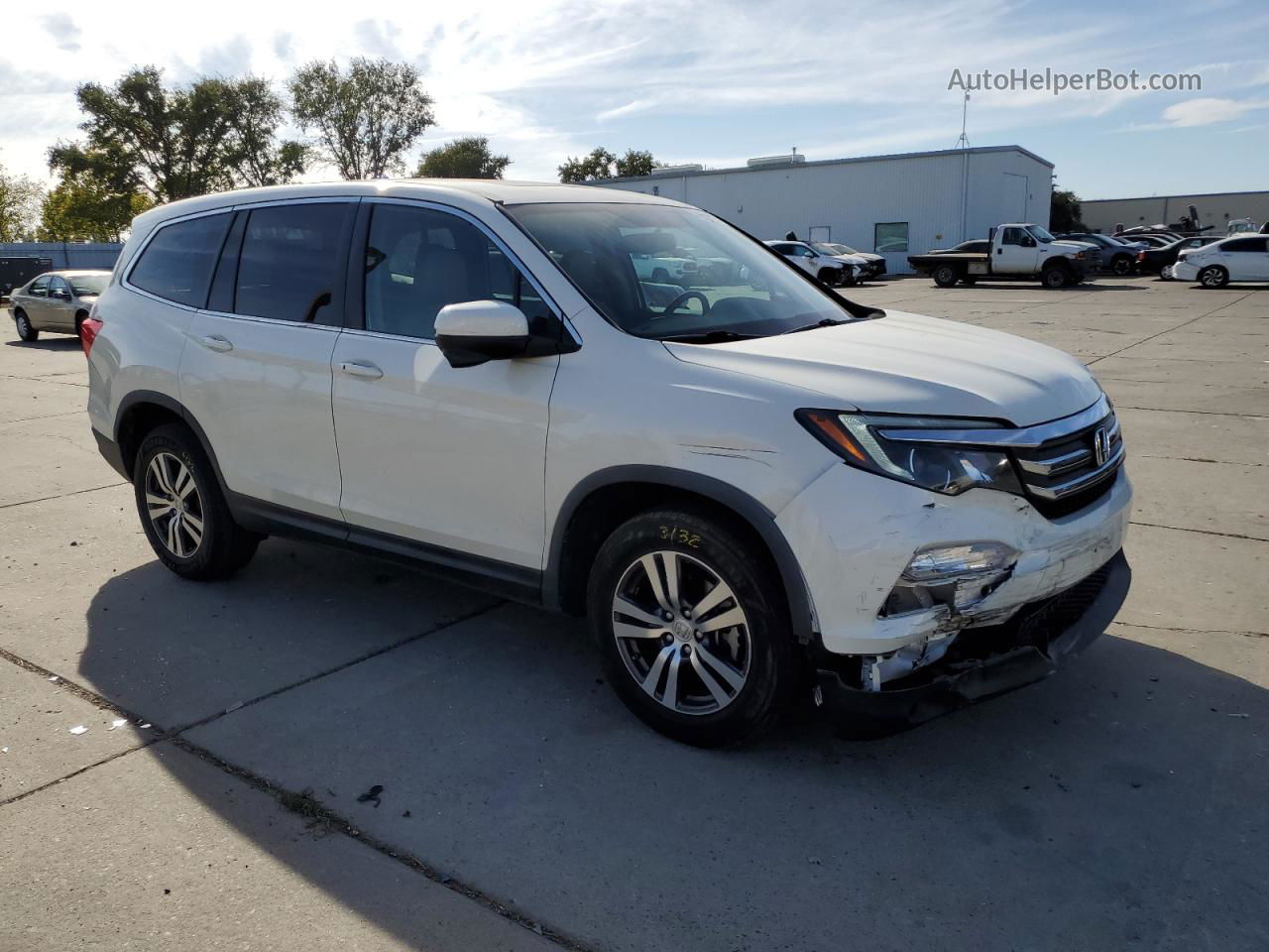 2016 Honda Pilot Exl White vin: 5FNYF6H59GB016908