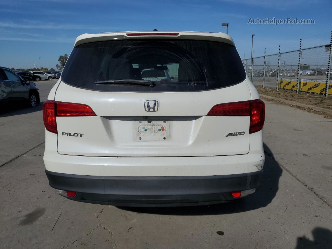 2016 Honda Pilot Exl Белый vin: 5FNYF6H59GB016908