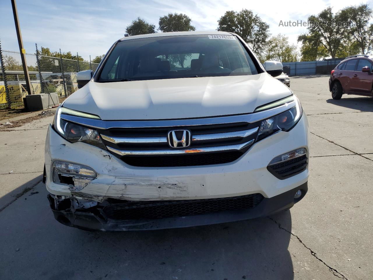 2016 Honda Pilot Exl White vin: 5FNYF6H59GB016908