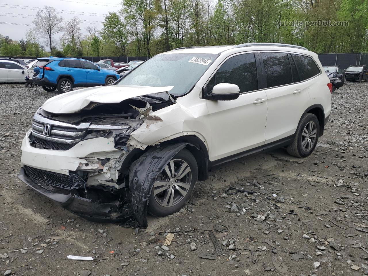 2016 Honda Pilot Exl Белый vin: 5FNYF6H59GB038813