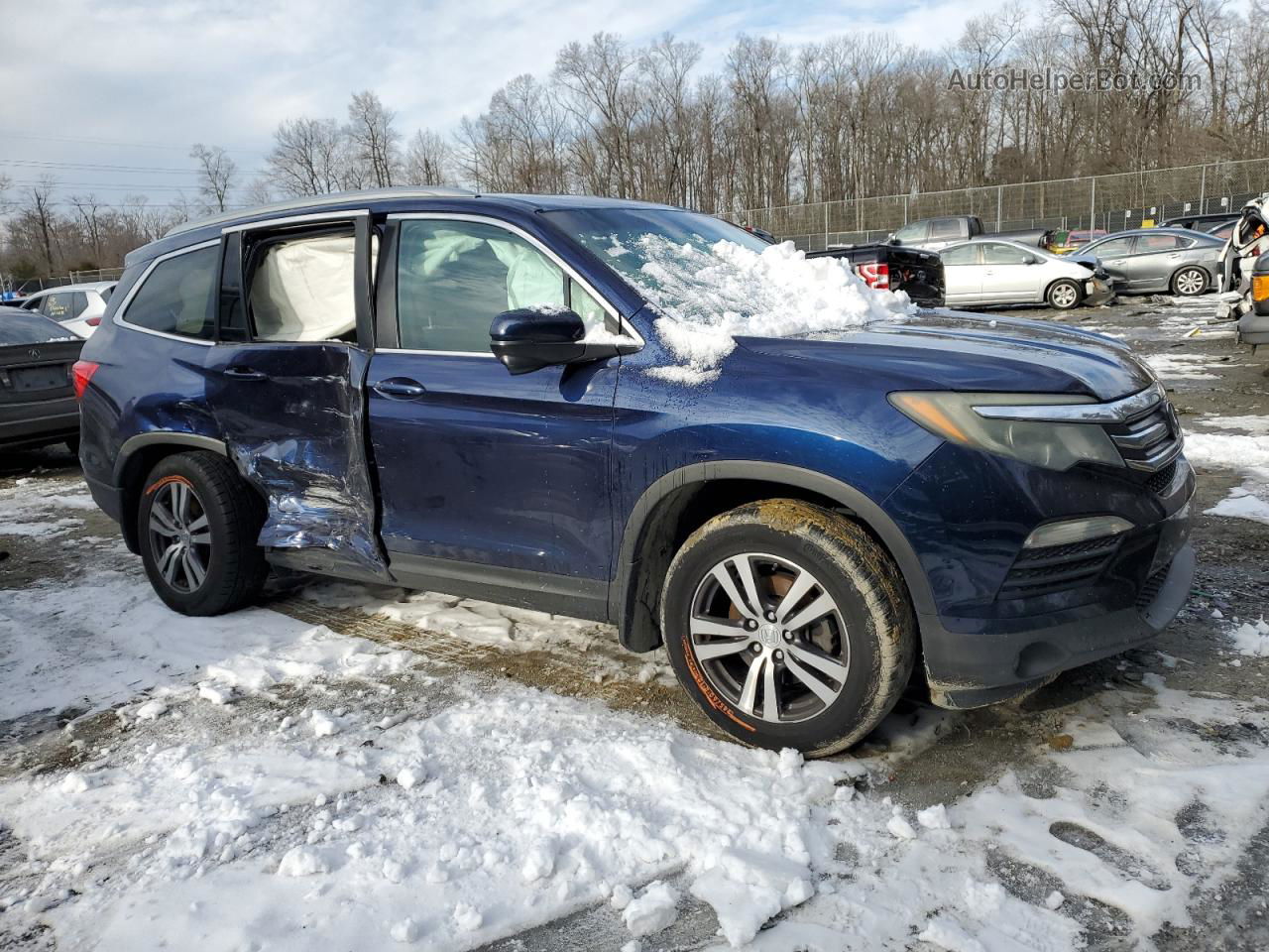 2016 Honda Pilot Exl Blue vin: 5FNYF6H59GB041100