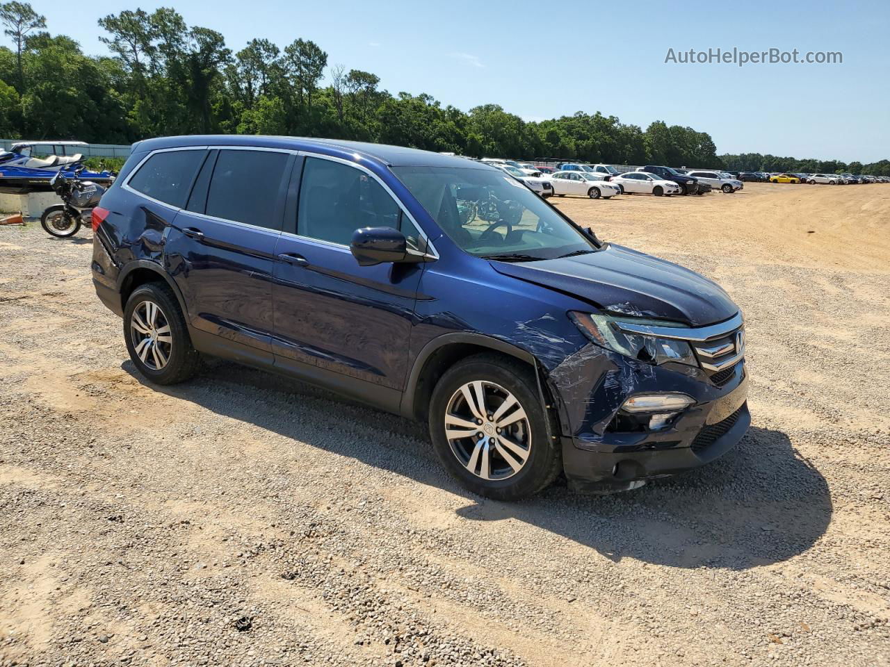 2016 Honda Pilot Exl Blue vin: 5FNYF6H59GB047964