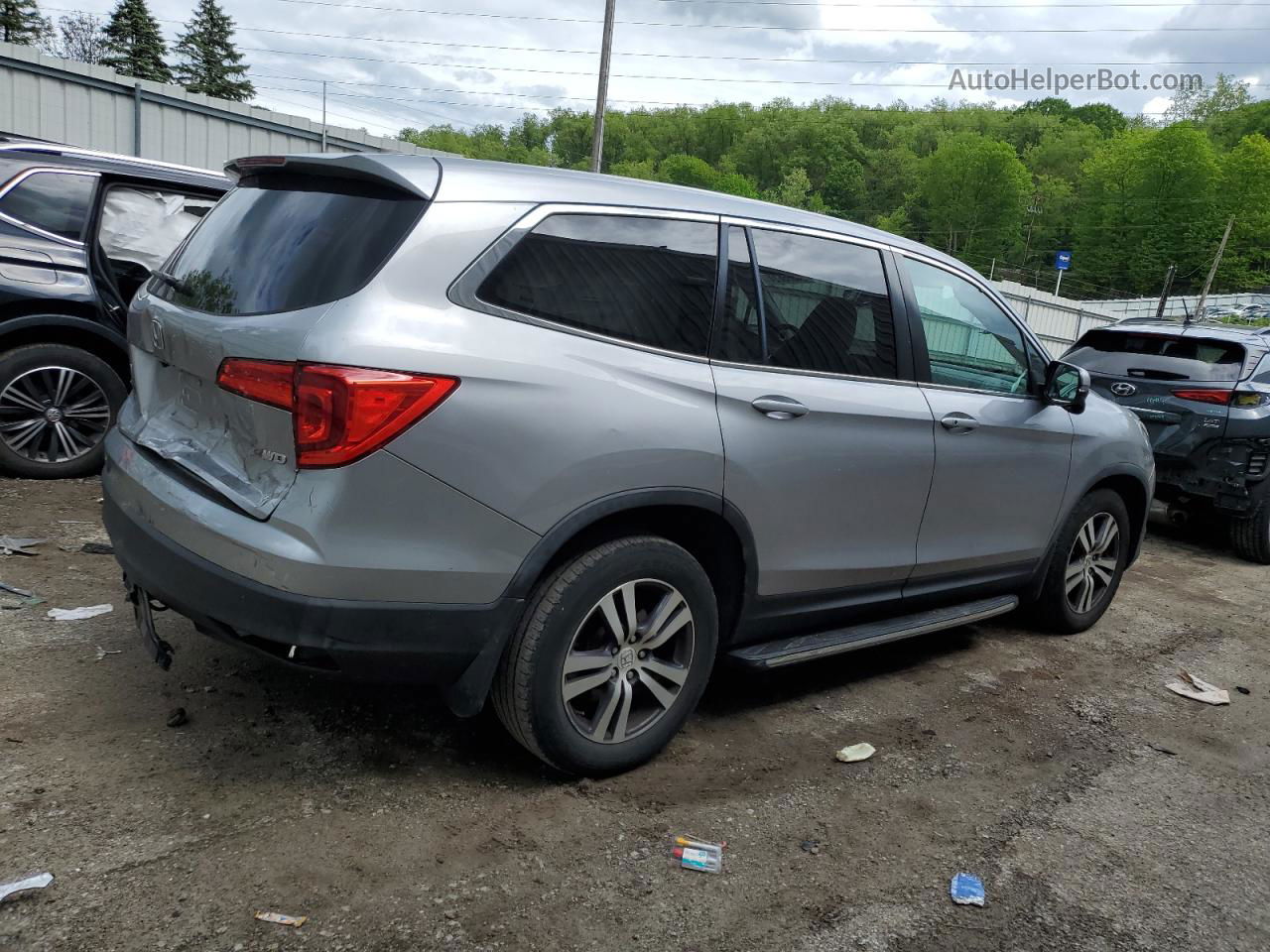 2016 Honda Pilot Exl Silver vin: 5FNYF6H59GB067177