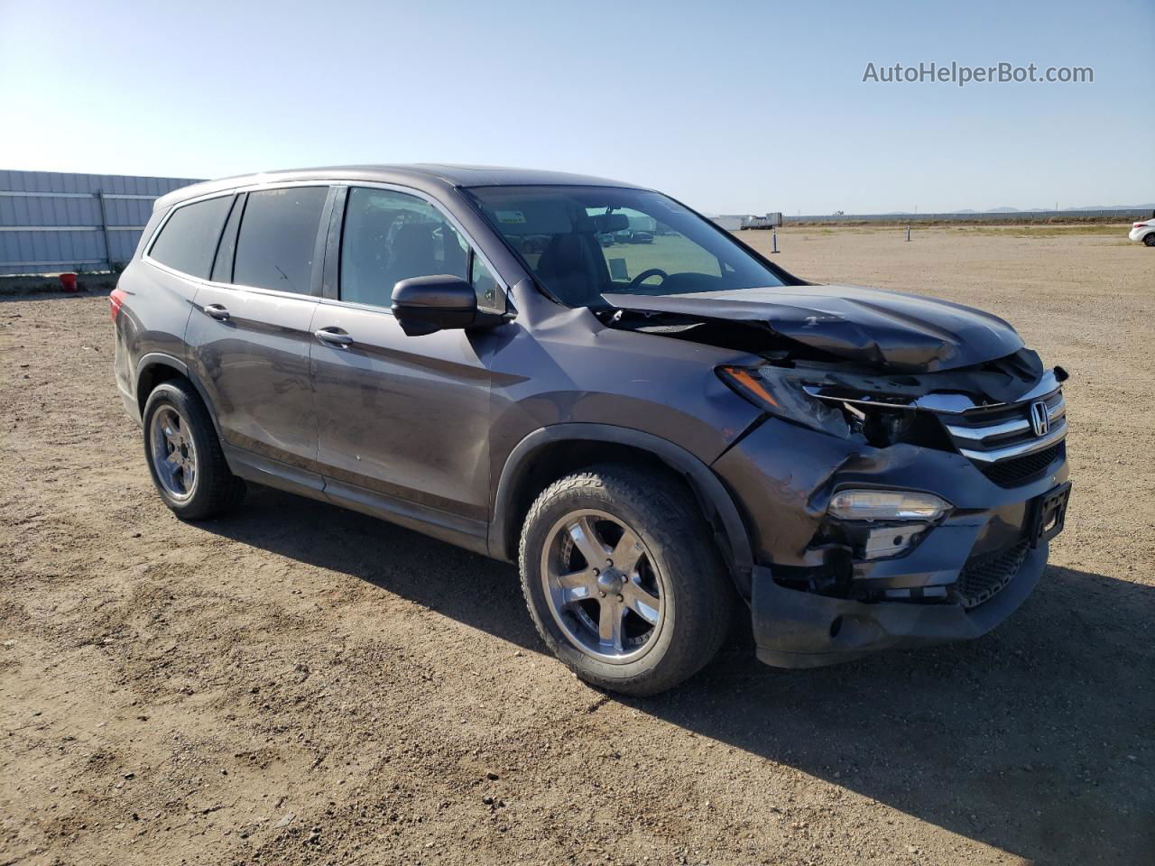 2017 Honda Pilot Exl Серый vin: 5FNYF6H59HB046928