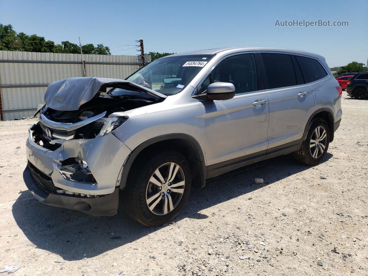 2017 Honda Pilot Exl Silver vin: 5FNYF6H5XHB055864