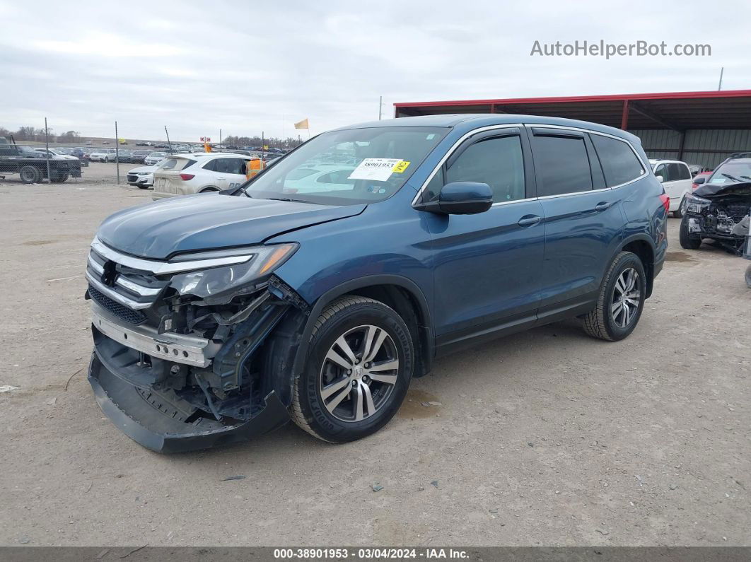 2017 Honda Pilot Ex-l Синий vin: 5FNYF6H5XHB080084