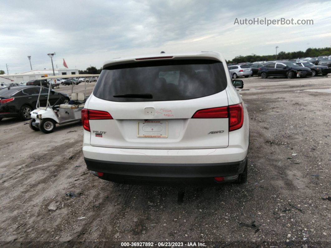 2017 Honda Pilot Ex-l White vin: 5FNYF6H5XHB094356