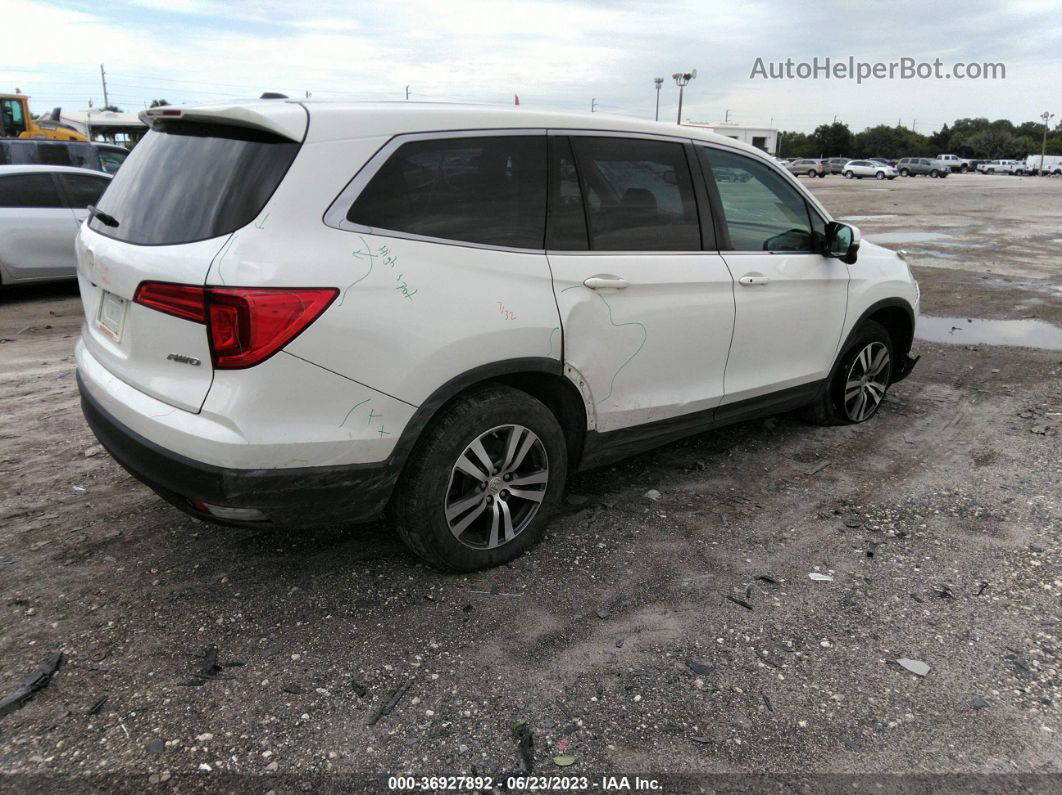 2017 Honda Pilot Ex-l White vin: 5FNYF6H5XHB094356