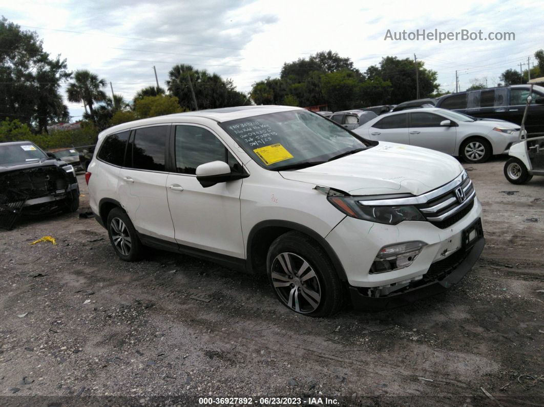 2017 Honda Pilot Ex-l White vin: 5FNYF6H5XHB094356