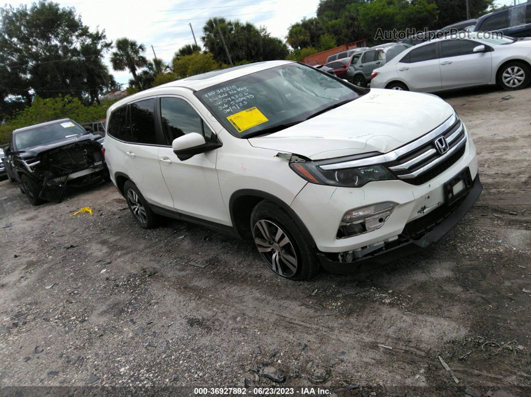 2017 Honda Pilot Ex-l White vin: 5FNYF6H5XHB094356