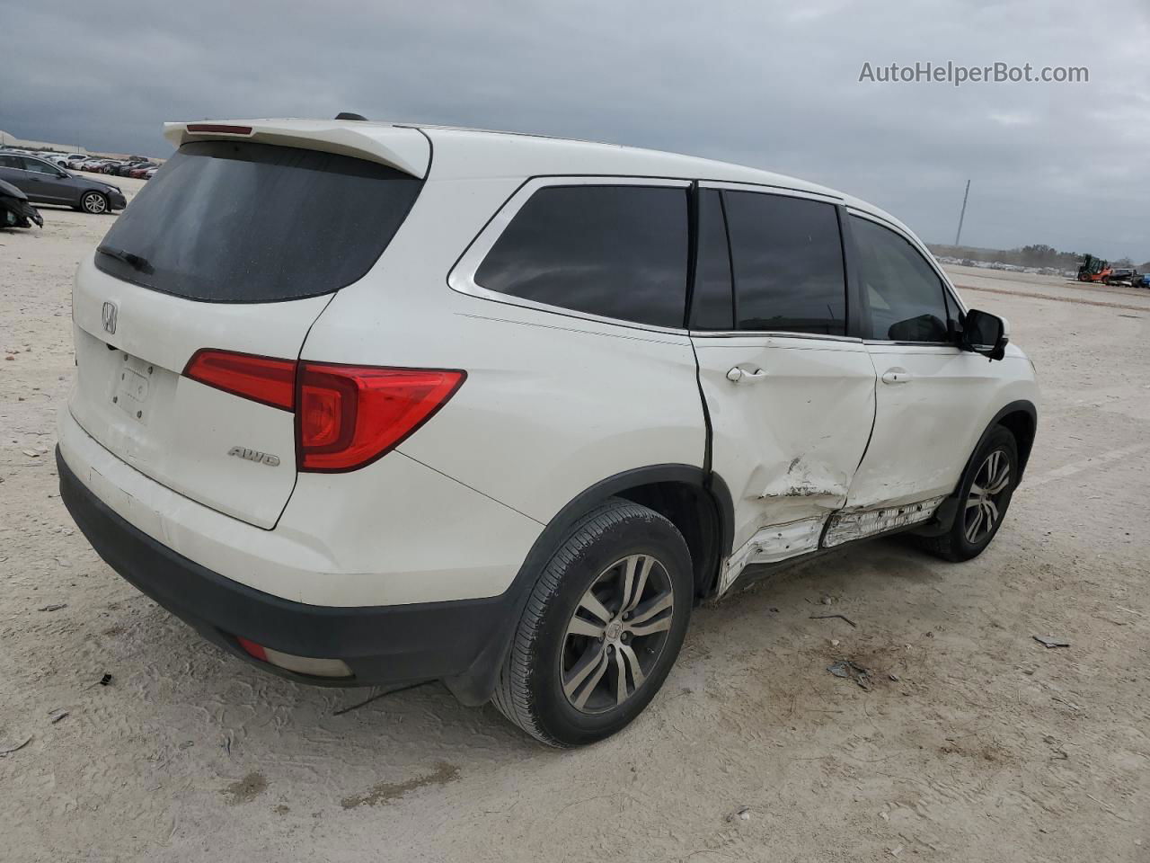 2017 Honda Pilot Exl White vin: 5FNYF6H61HB086235