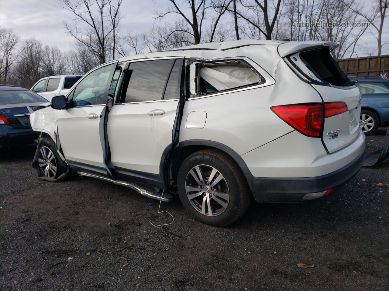 2016 Honda Pilot Exl White vin: 5FNYF6H62GB033977