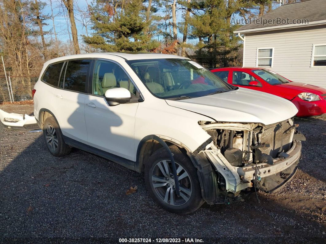 2016 Honda Pilot Ex-l White vin: 5FNYF6H63GB076837