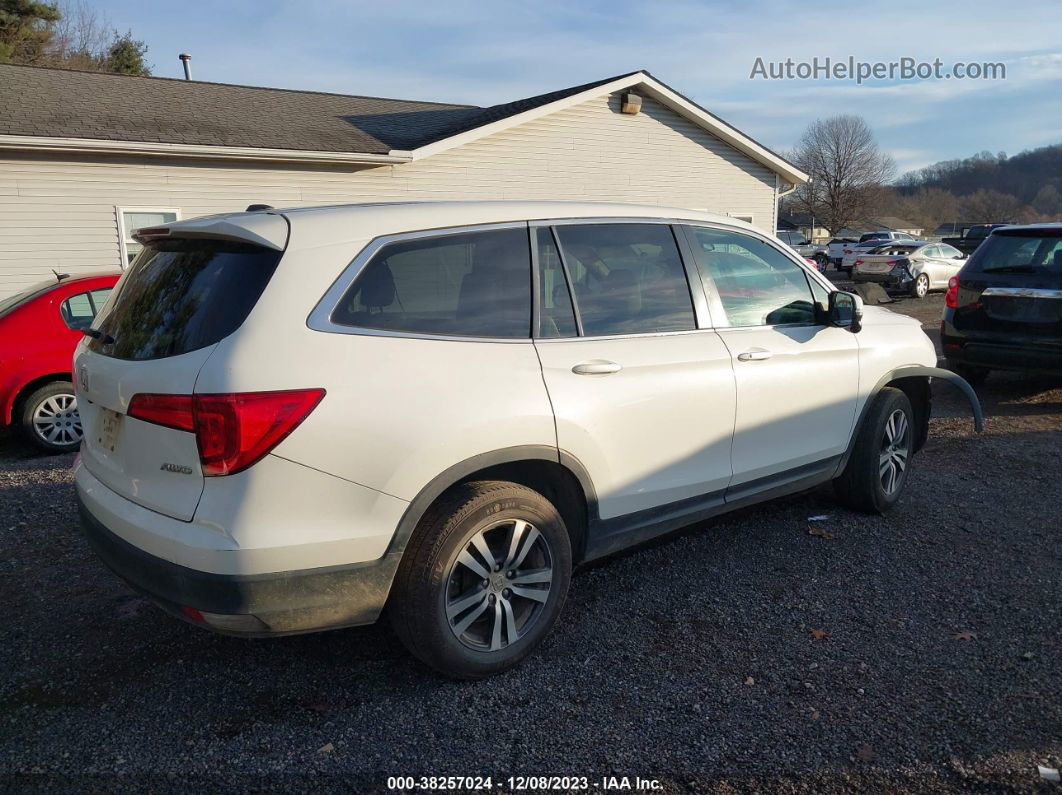 2016 Honda Pilot Ex-l White vin: 5FNYF6H63GB076837