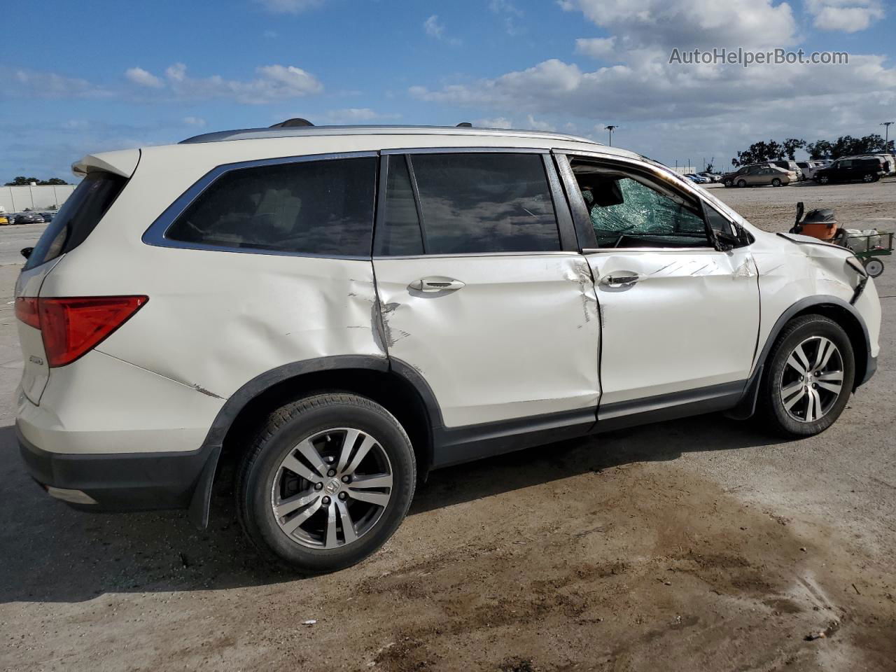 2017 Honda Pilot Exl White vin: 5FNYF6H63HB031527