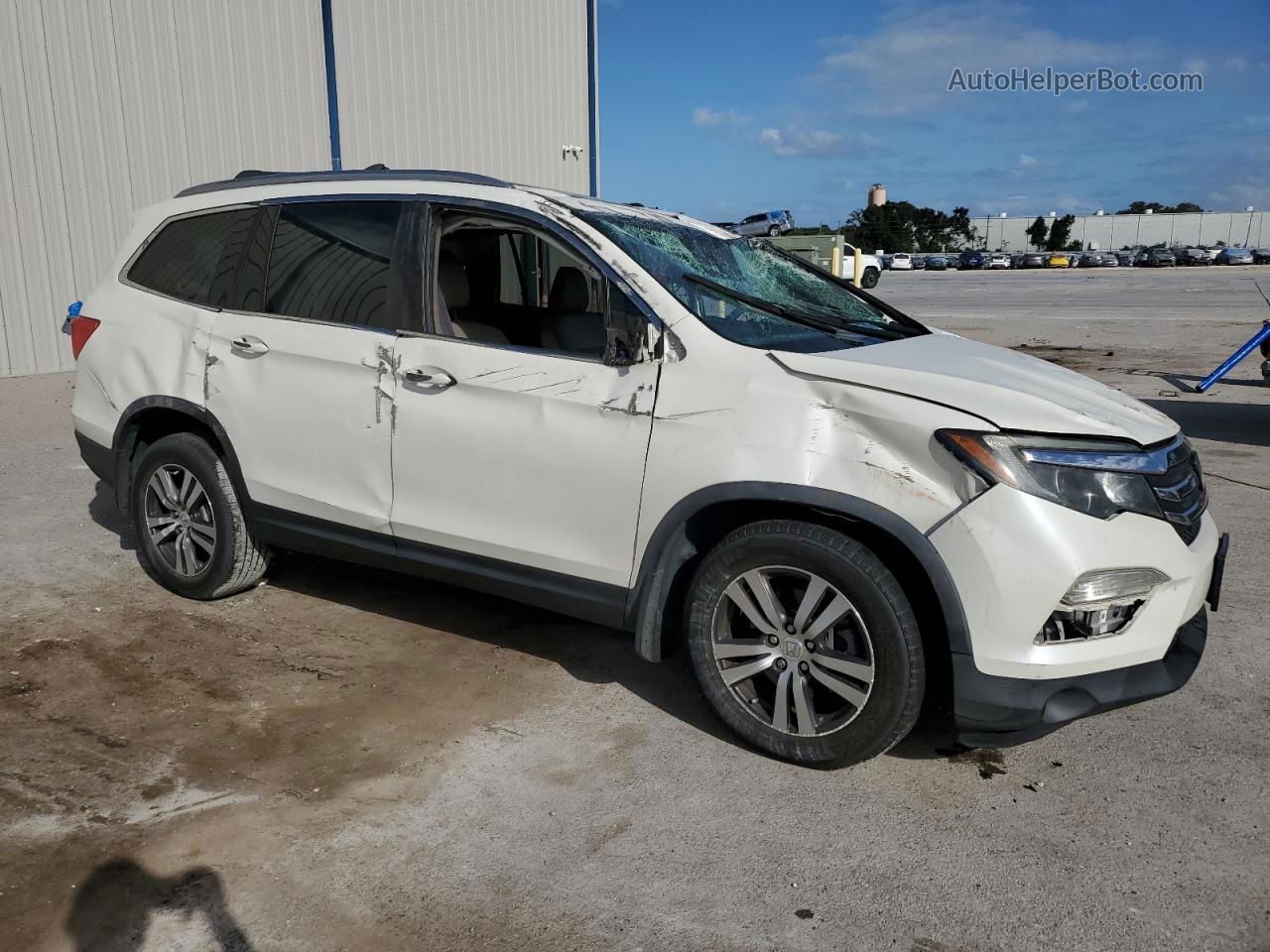 2017 Honda Pilot Exl White vin: 5FNYF6H63HB031527