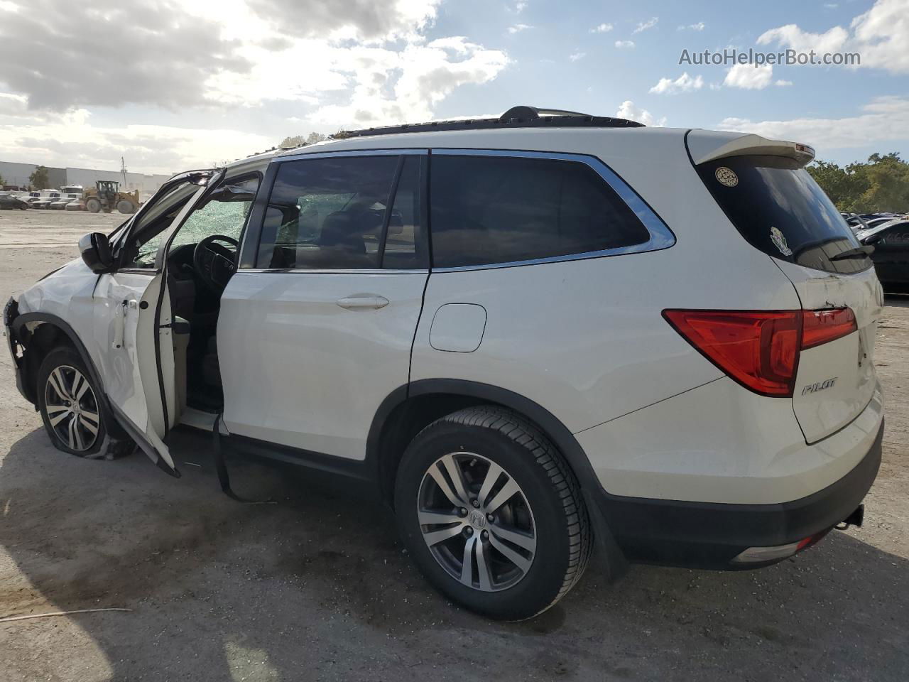 2017 Honda Pilot Exl White vin: 5FNYF6H63HB031527