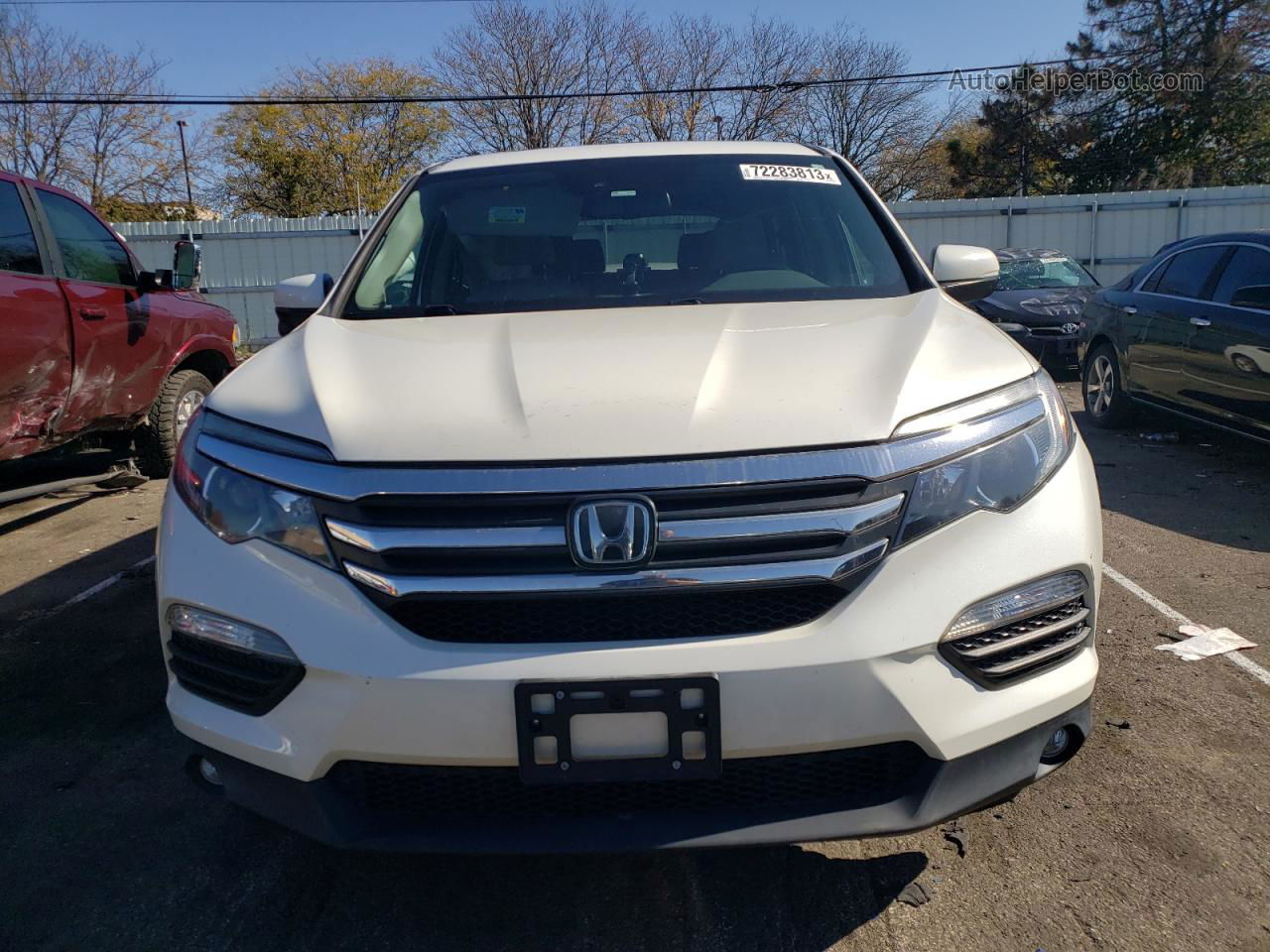 2016 Honda Pilot Exl White vin: 5FNYF6H64GB070836