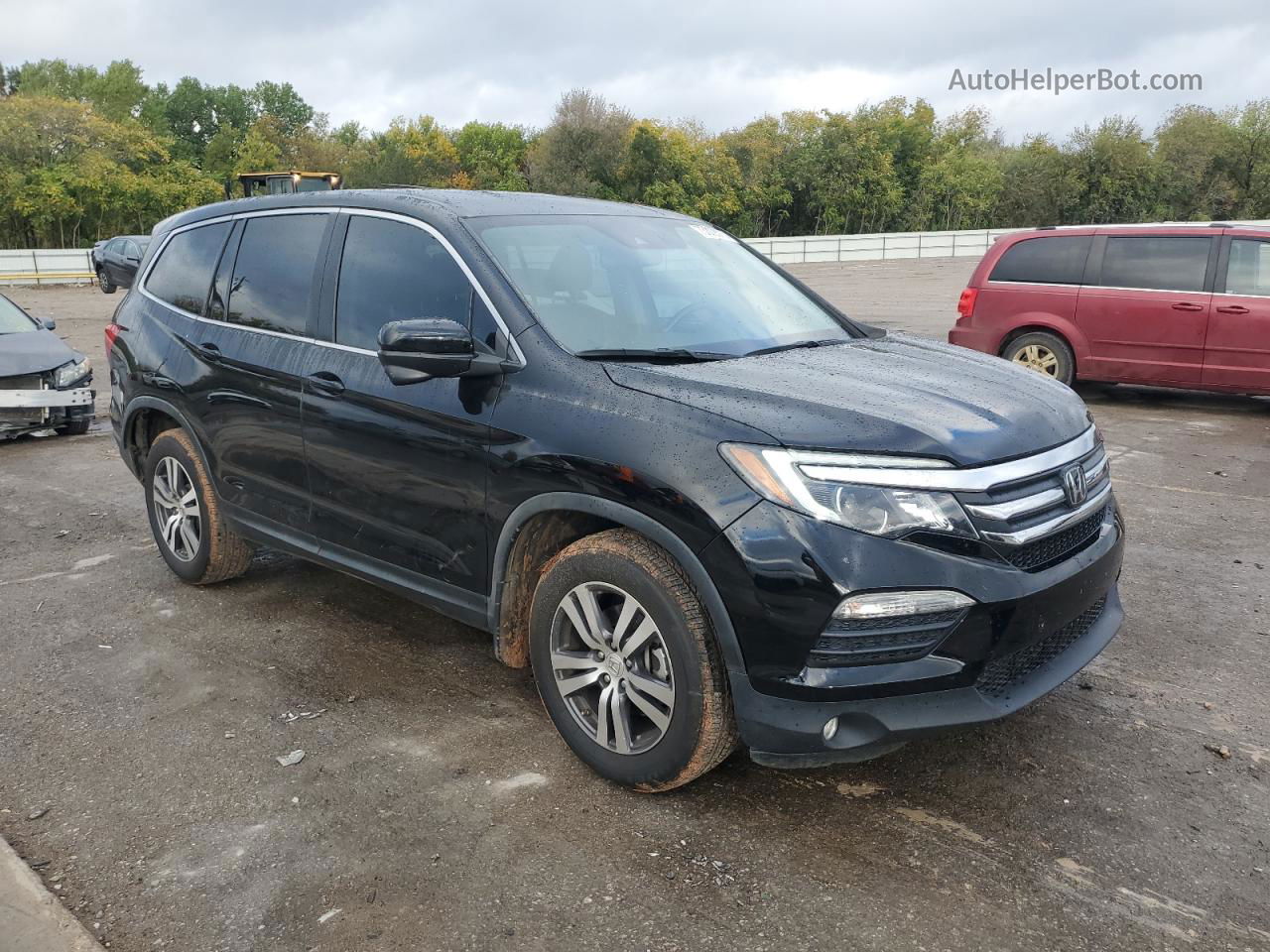 2017 Honda Pilot Exl Черный vin: 5FNYF6H64HB065086