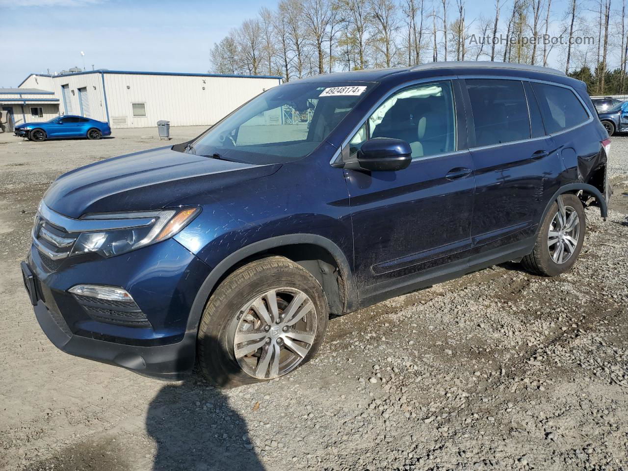 2017 Honda Pilot Exl Blue vin: 5FNYF6H66HB005147