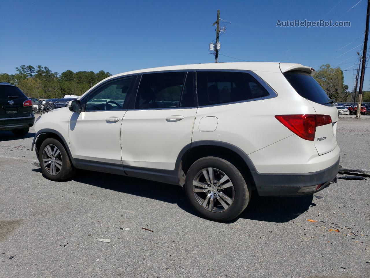 2017 Honda Pilot Exl White vin: 5FNYF6H66HB067163