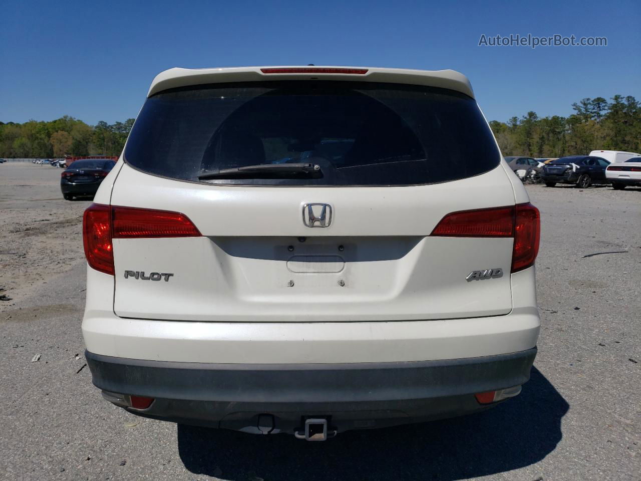 2017 Honda Pilot Exl White vin: 5FNYF6H66HB067163