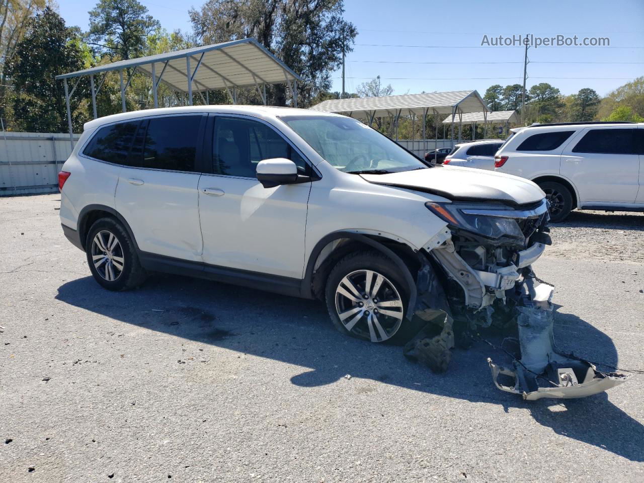 2017 Honda Pilot Exl White vin: 5FNYF6H66HB067163