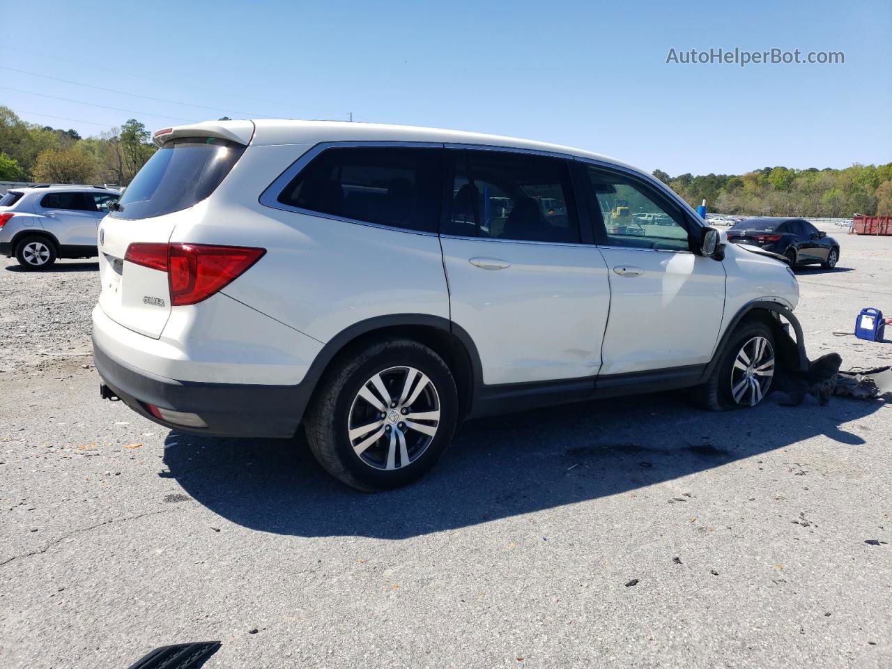 2017 Honda Pilot Exl White vin: 5FNYF6H66HB067163