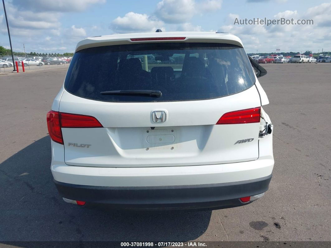 2017 Honda Pilot Ex-l White vin: 5FNYF6H67HB101708