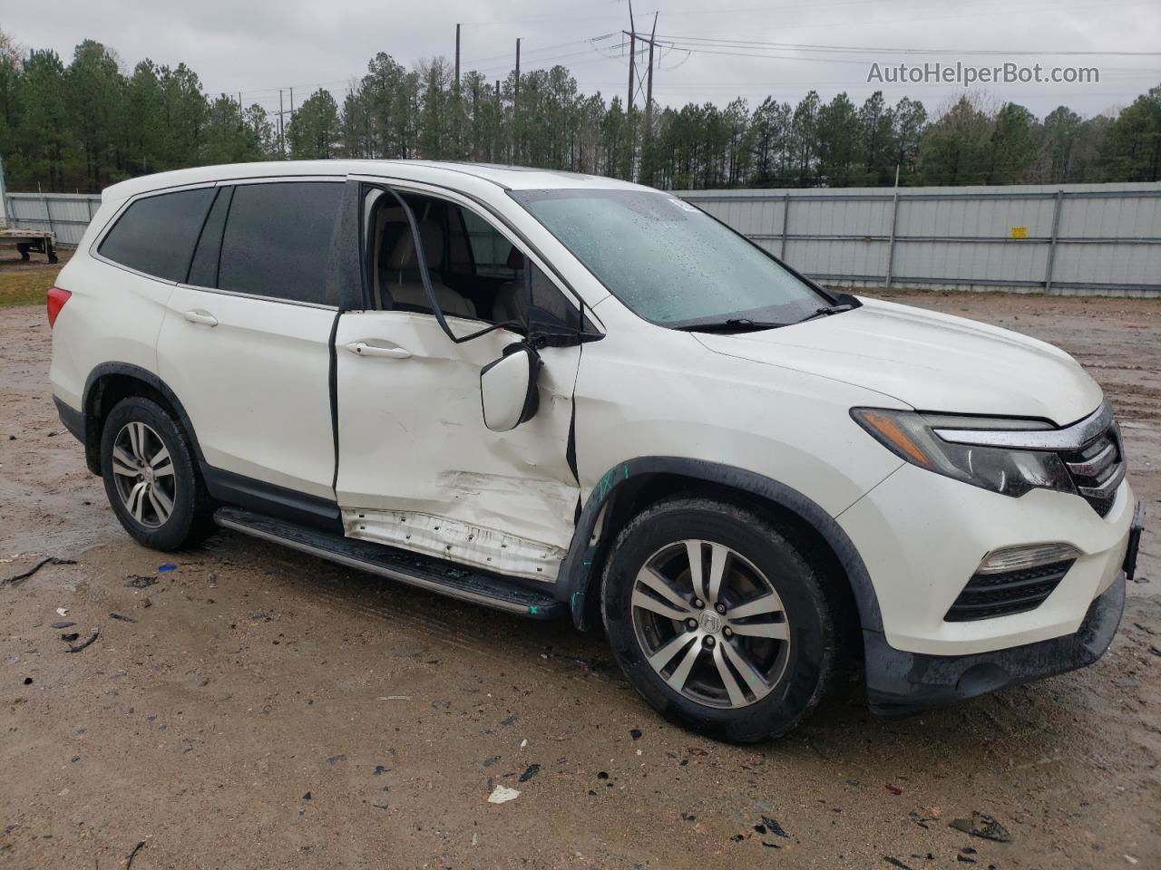 2016 Honda Pilot Exl White vin: 5FNYF6H68GB030176