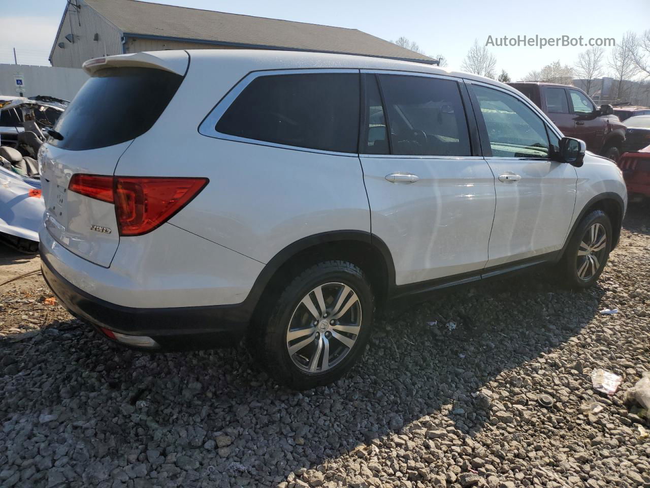 2017 Honda Pilot Exl White vin: 5FNYF6H6XHB022887