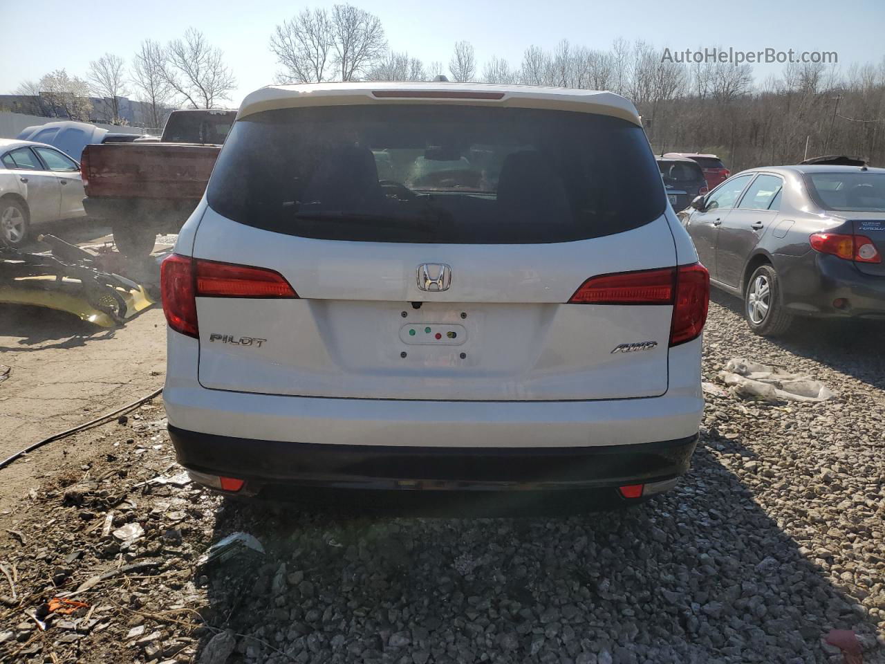 2017 Honda Pilot Exl White vin: 5FNYF6H6XHB022887