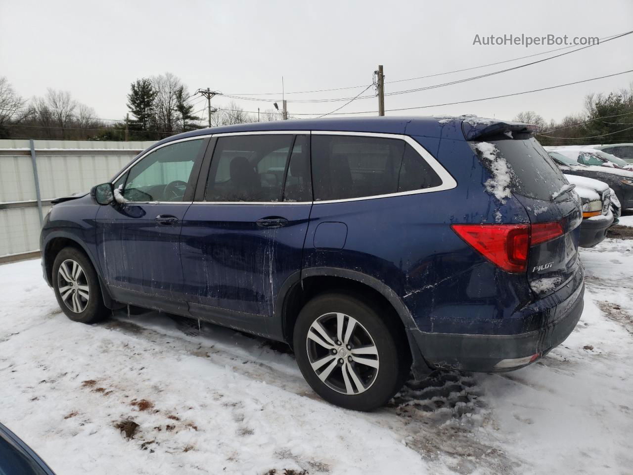 2016 Honda Pilot Exln Синий vin: 5FNYF6H73GB102877