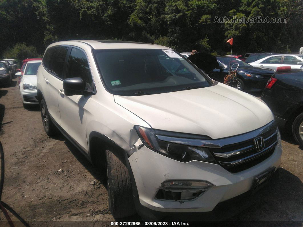 2017 Honda Pilot Ex-l White vin: 5FNYF6H73HB102699